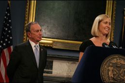 Mayor Bloomberg with DoITT Commissioner Carole Post